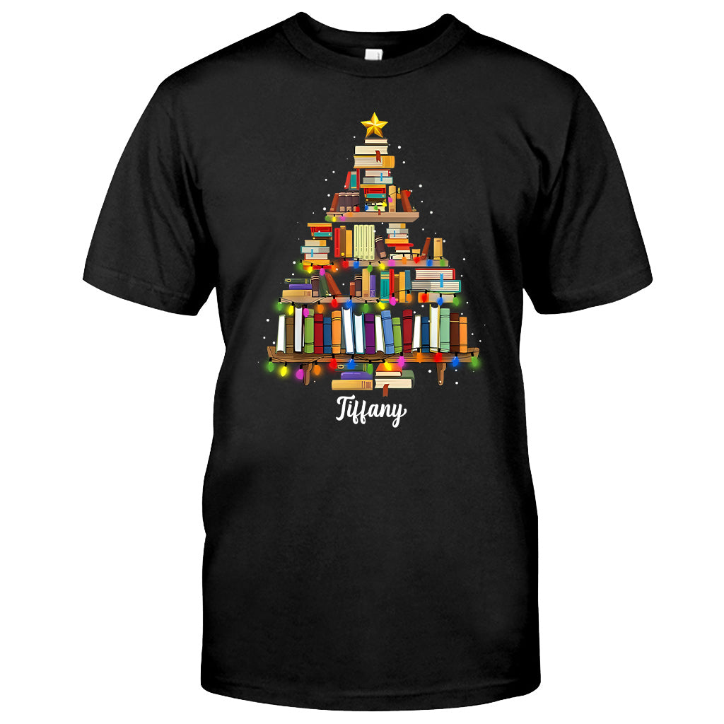 Books Christmas Tree - Personalized Book T-shirt And Hoodie