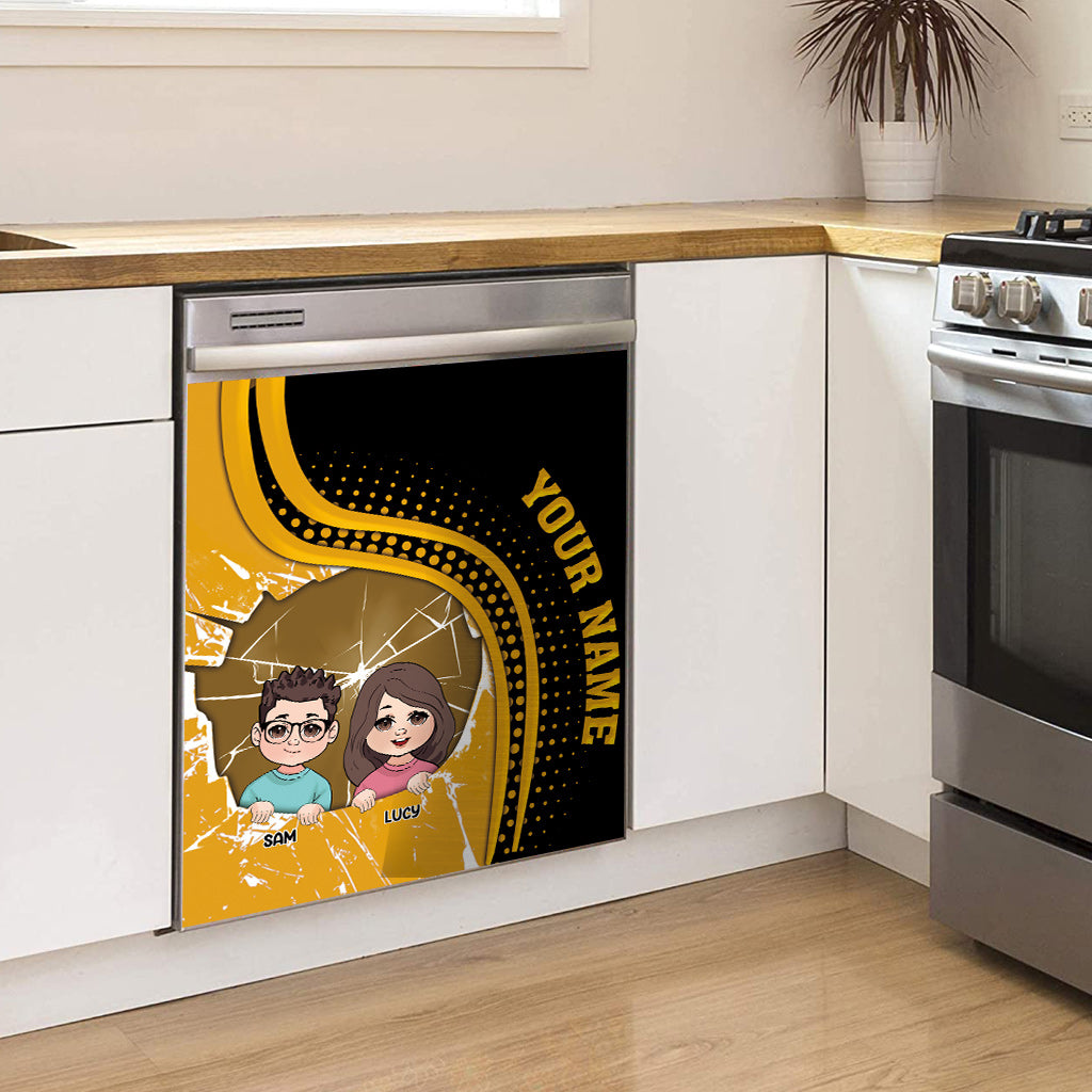 Best Dad Ever - Personalized Father Dishwasher Cover