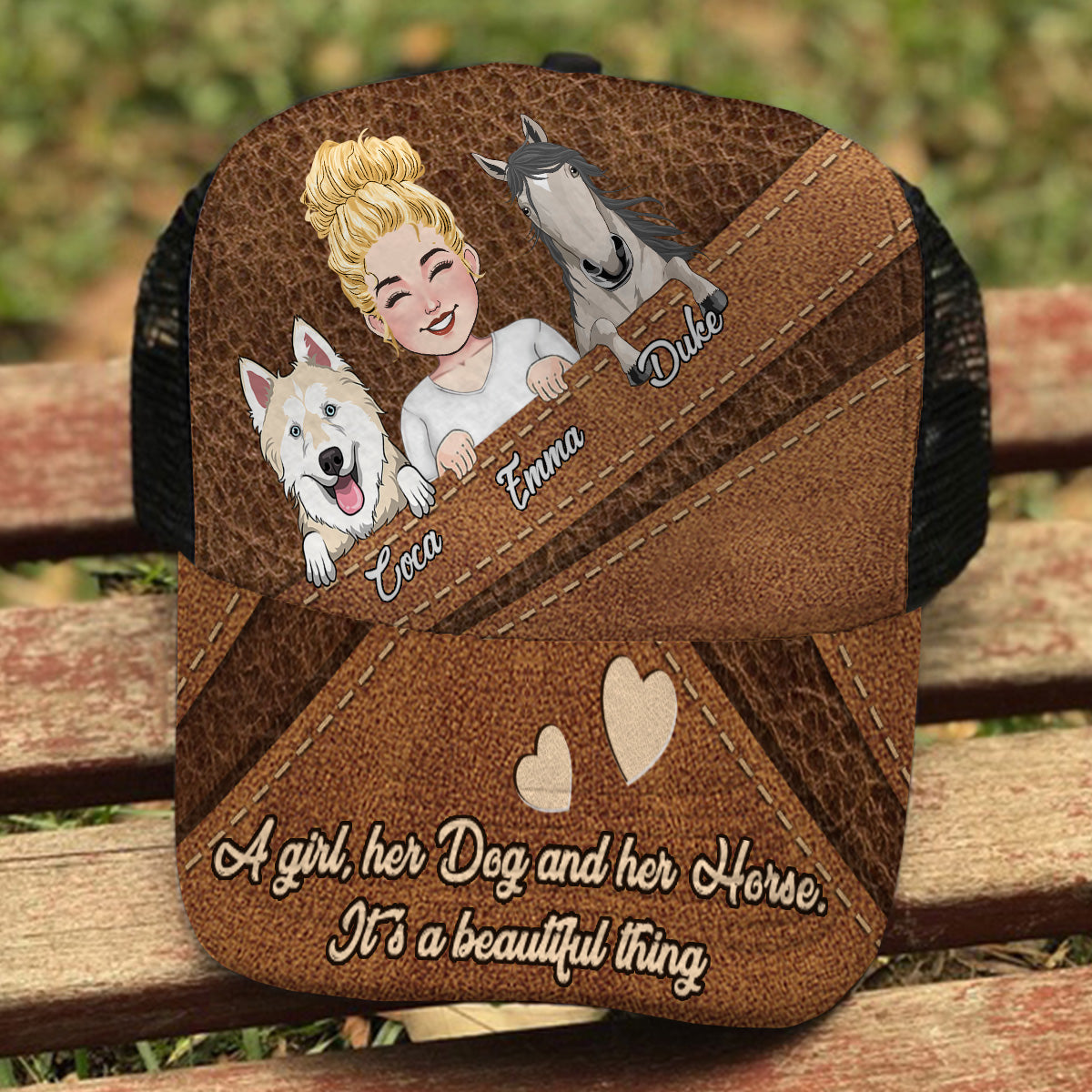 What A Beautiful Thing - Personalized Horse Trucker Hat