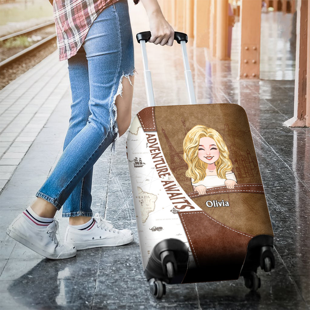 Adventure Awaits - Personalized Travelling Luggage Cover