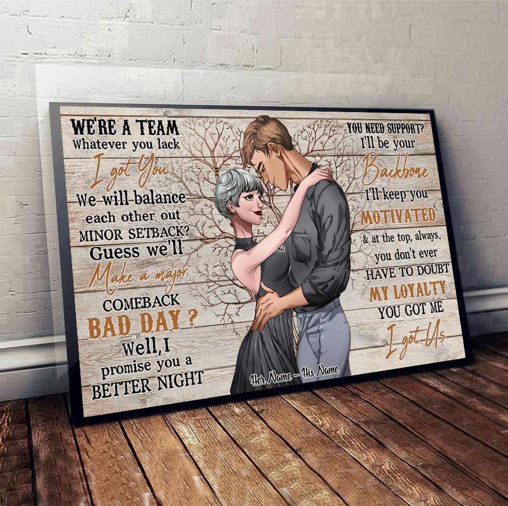 We're Team - Personalized Couple Poster