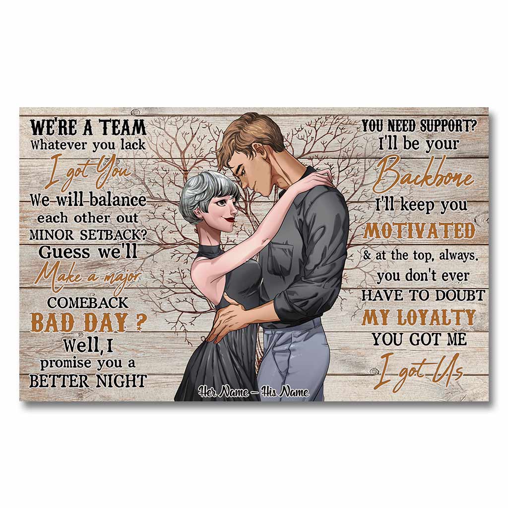 We're Team - Personalized Couple Poster