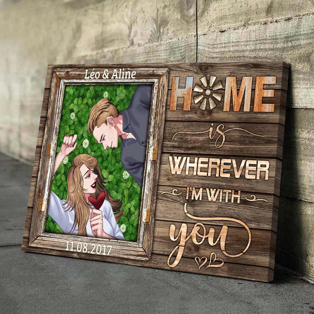 Home Is Wherever I'm With You - Personalized Couple Poster