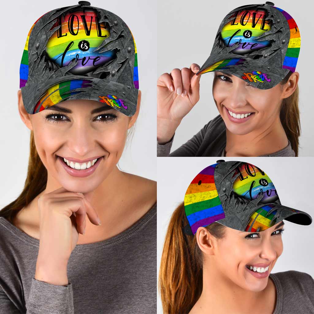 Love Is Love Cap With Printed Vent Holes - LGBT Support Cap