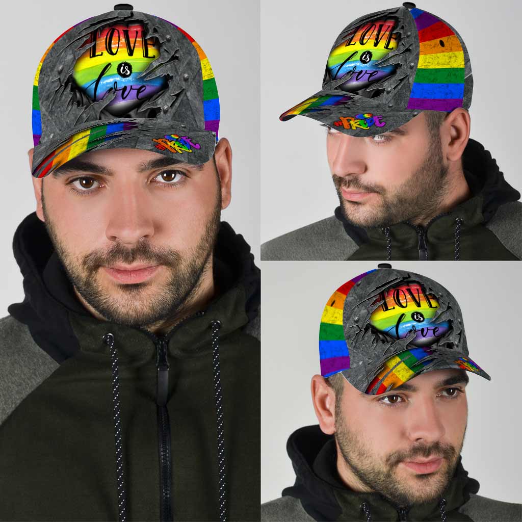 Love Is Love Cap With Printed Vent Holes - LGBT Support Cap