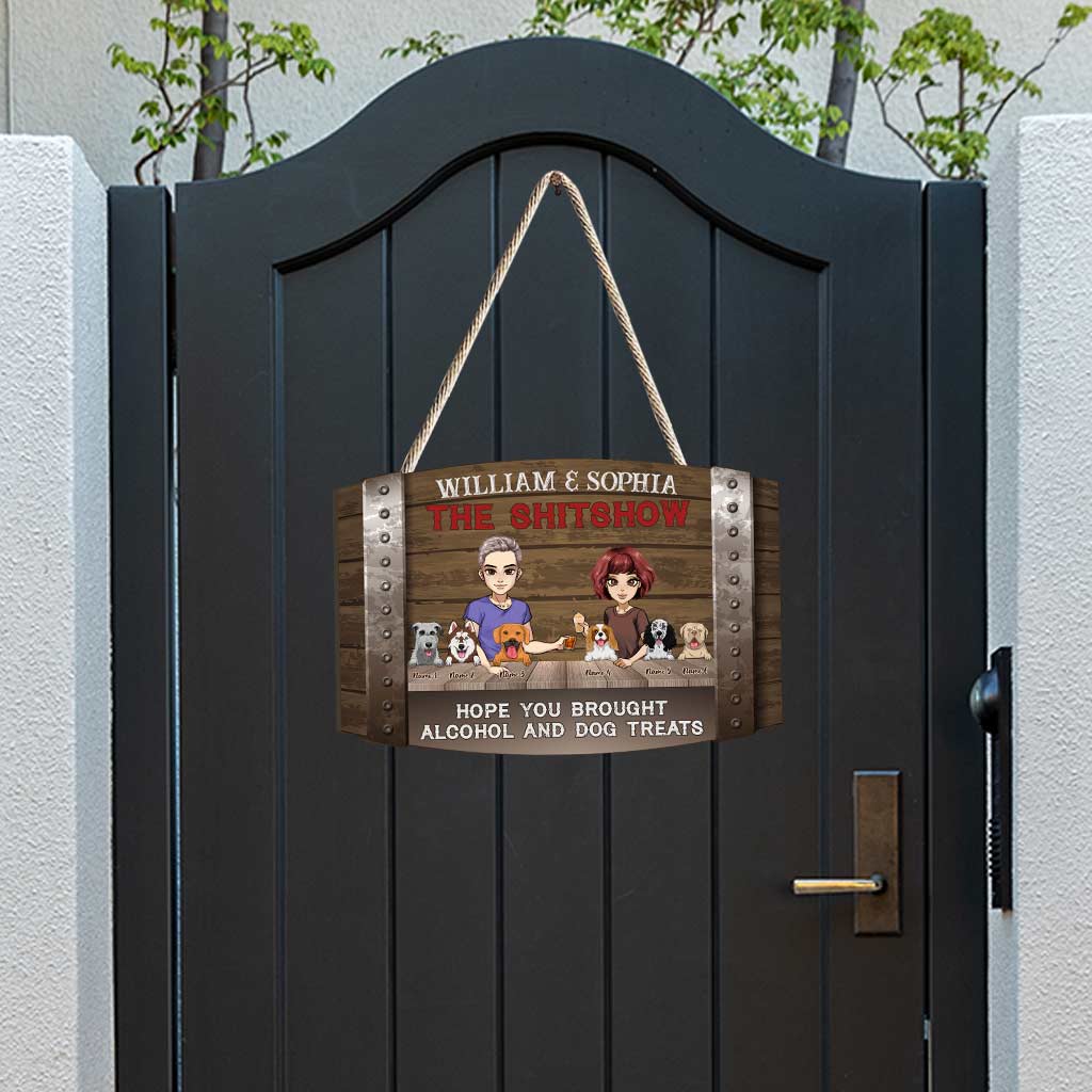 Welcome To The Show - Personalized Dog Wood Sign