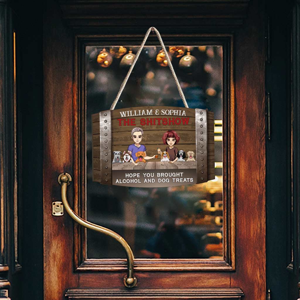 Welcome To The Show - Personalized Dog Wood Sign