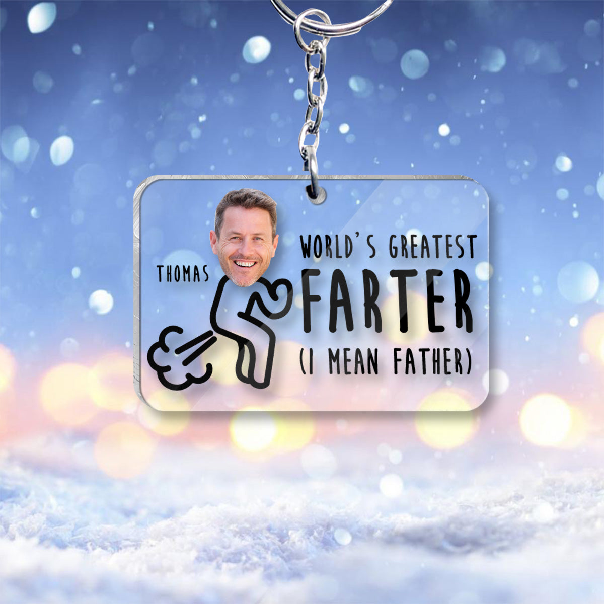World’s Greatest Farter - Personalized Father Transparent Keychain