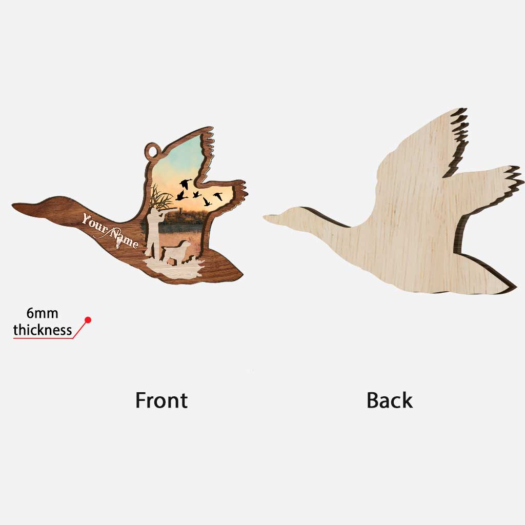 Entenjagd – Personalisierter Weihnachtsschmuck aus mehrschichtigem Holz