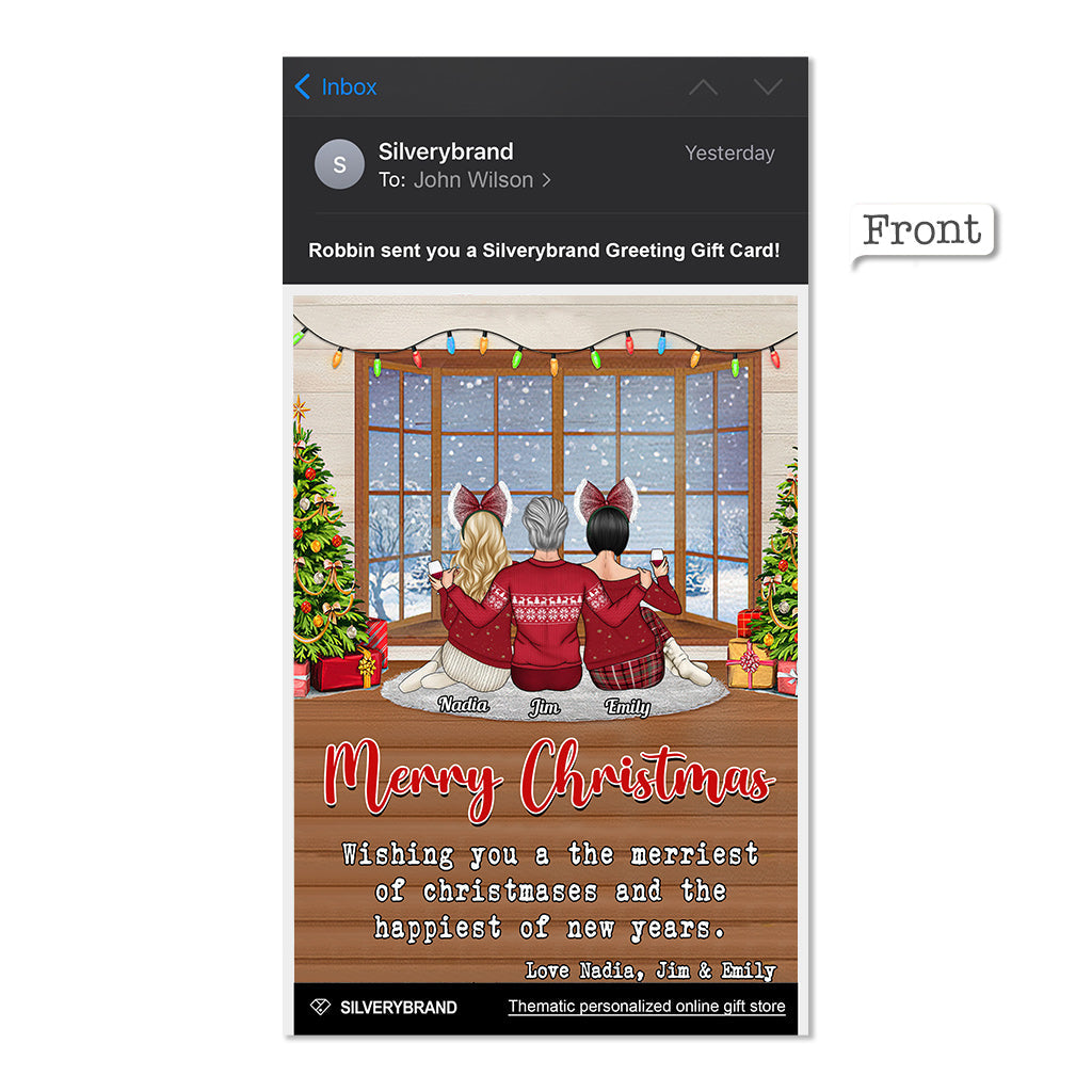 Carte de vœux personnalisée Noël Maison