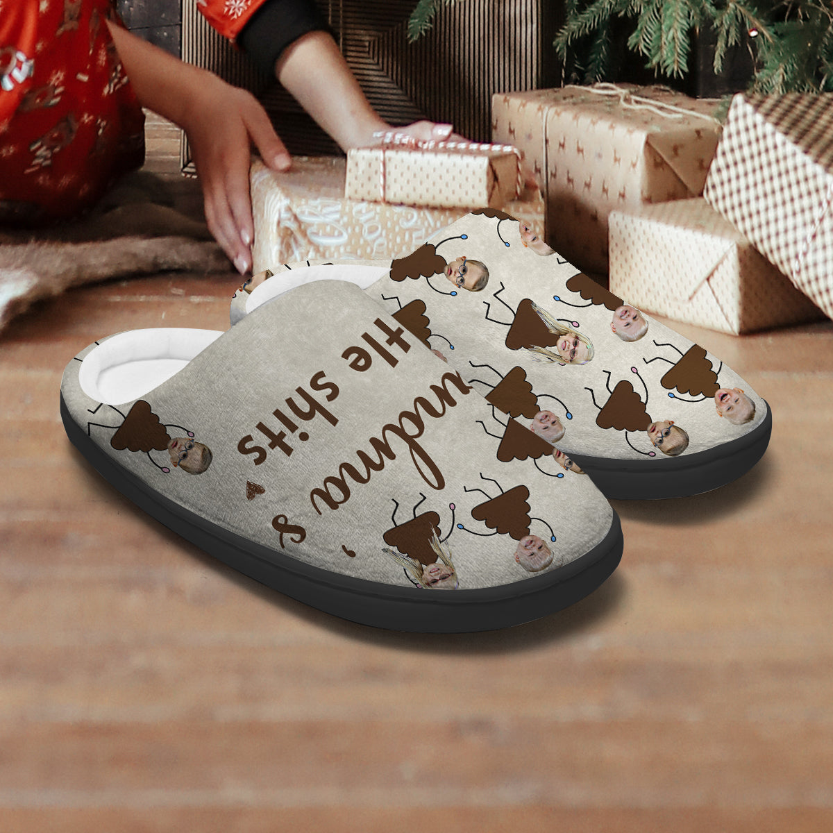 Grandma's Little Shits - Gift for grandma - Personalized Slippers