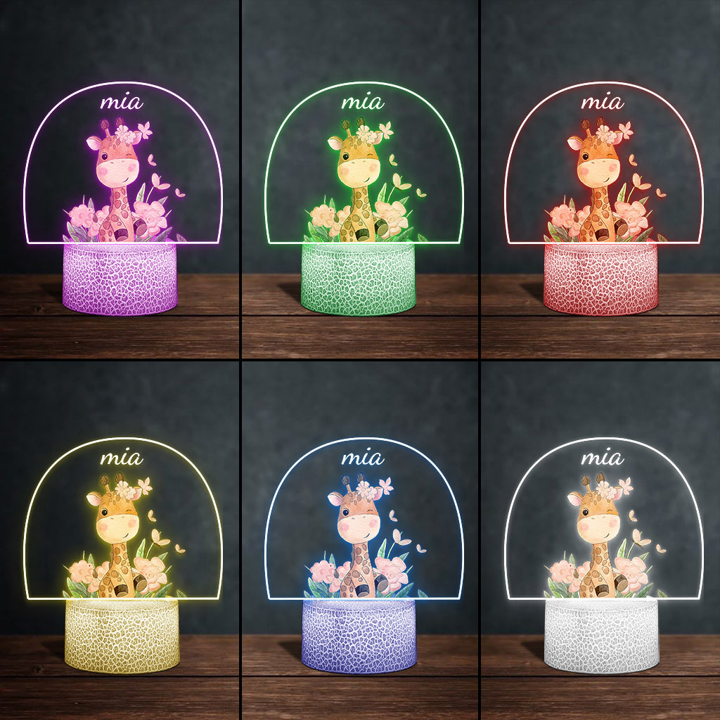 Animal Lovers - Personalized Kid Shaped Plaque Light Base