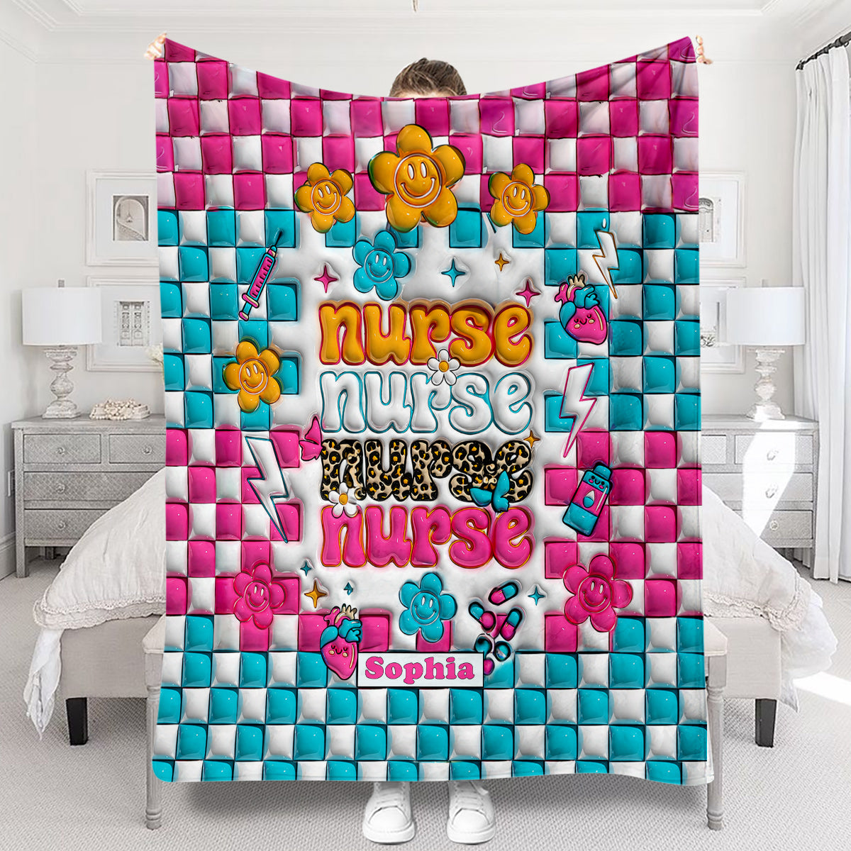 Nurse Life - Nurse gift for mom, her, wife, girlfriend, friend - Personalized Blanket