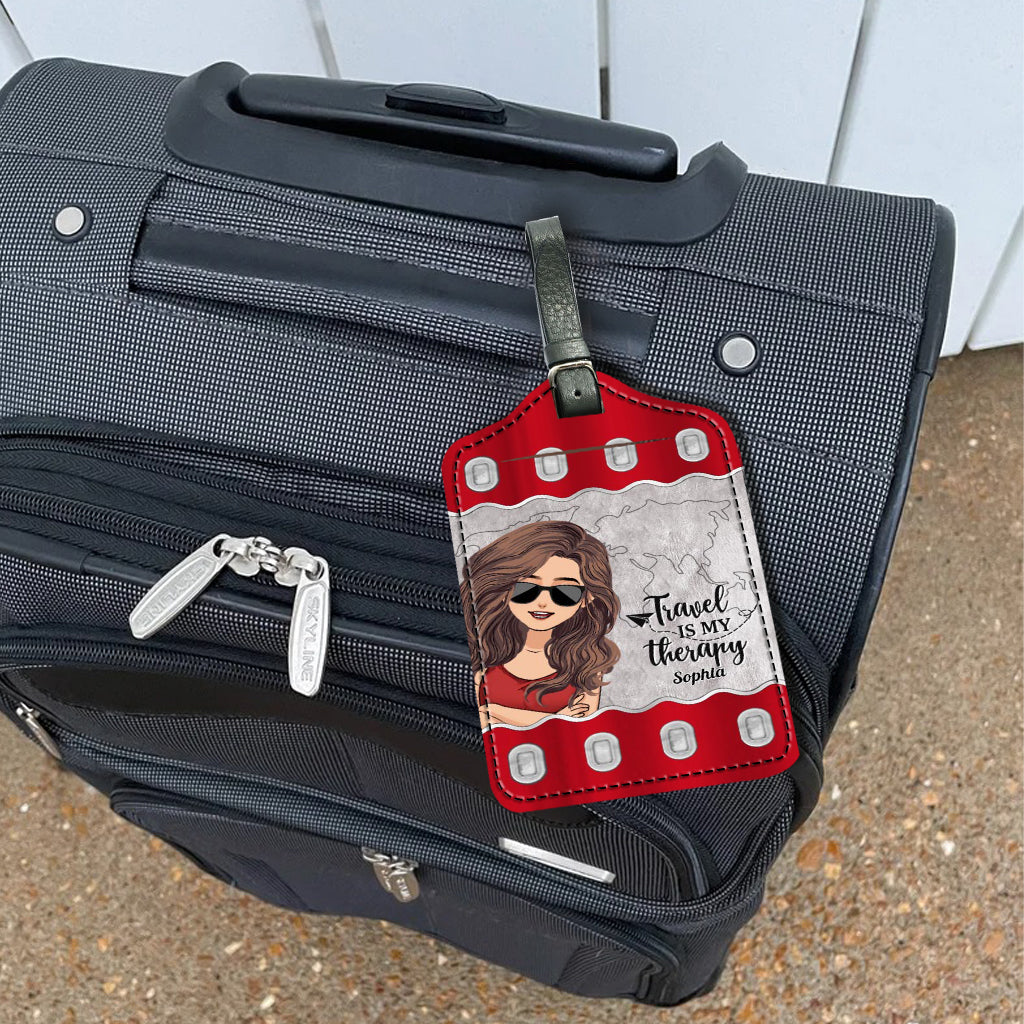 It's Time For New Adventure - Travelling gift for mom, daughter, granddaughter, wife, girlfriend, friend - Personalized Leather Luggage Tag