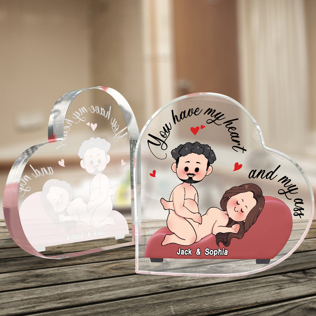 Thank For All The Orgasms - Personalized Couple Custom Shaped Acrylic Plaque