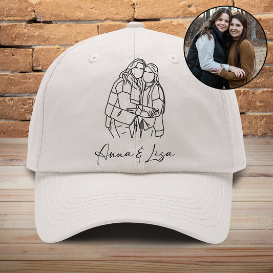 Custom Photo - Personalized Bestie Embroidered Classic Cap