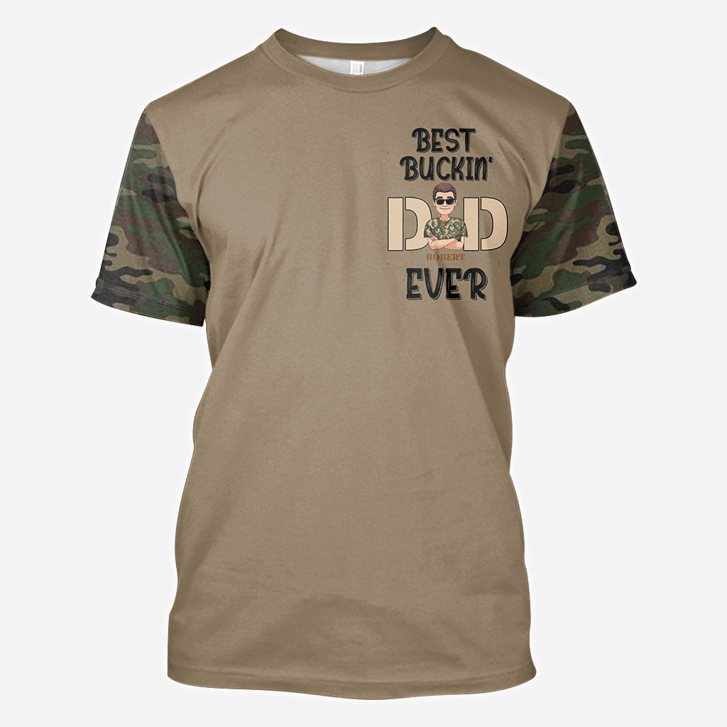 Best Buckin' Dad - Personalized Hunting All Over Shirt