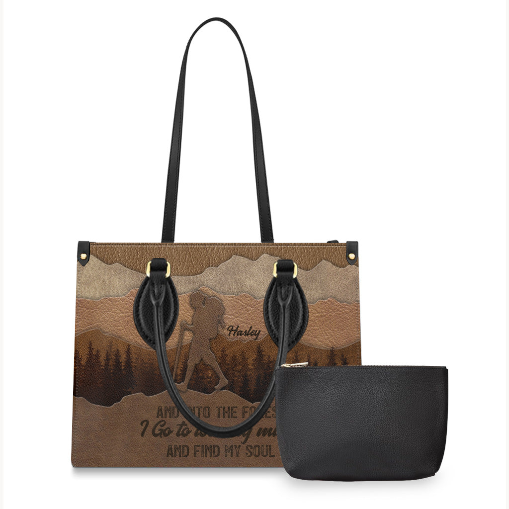 And Into The Forest I Go - Personalized Hiking Leather Handbag