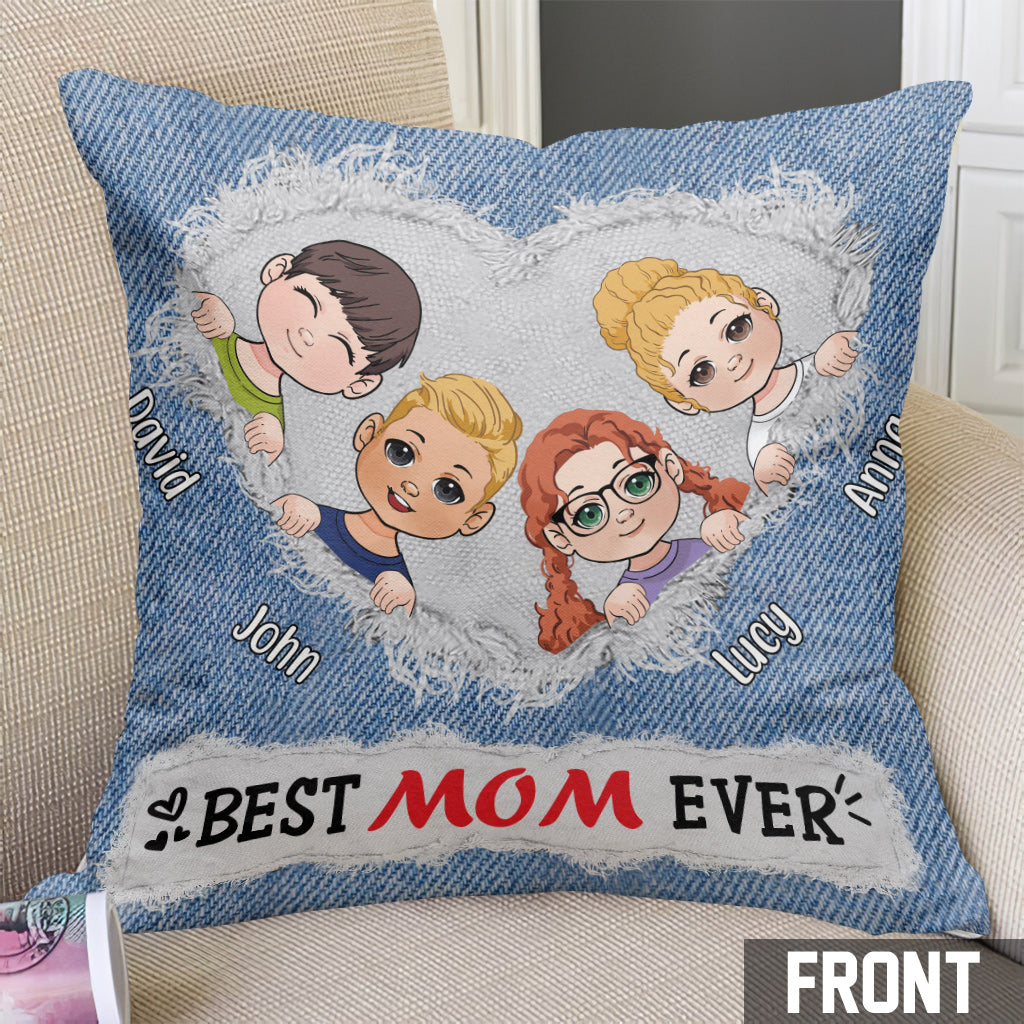 Best Mom Ever - Personalized Mother Throw Pillow