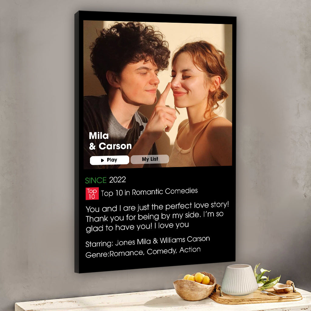 Unser romantischer Film – Personalisierte Leinwand und Poster für Paare