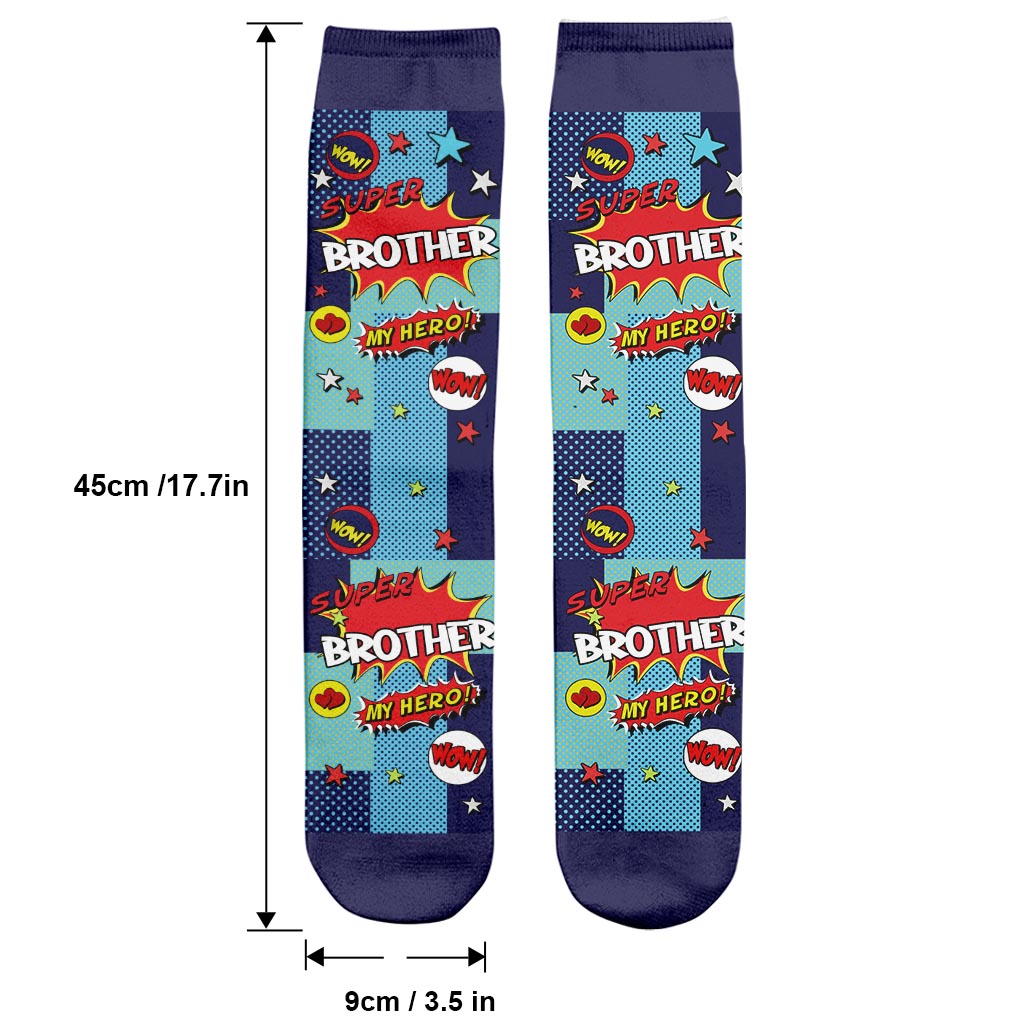 Super Dad - Gift for dad, grandpa, uncle, brother - Personalized Socks