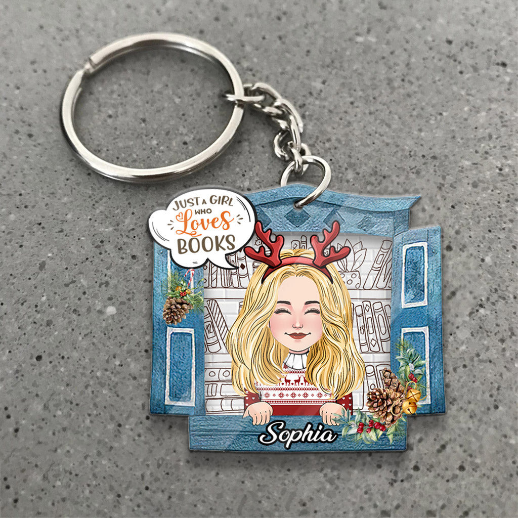 Just A Girl Who Loves Books - Personalized Book One-sided Keychain