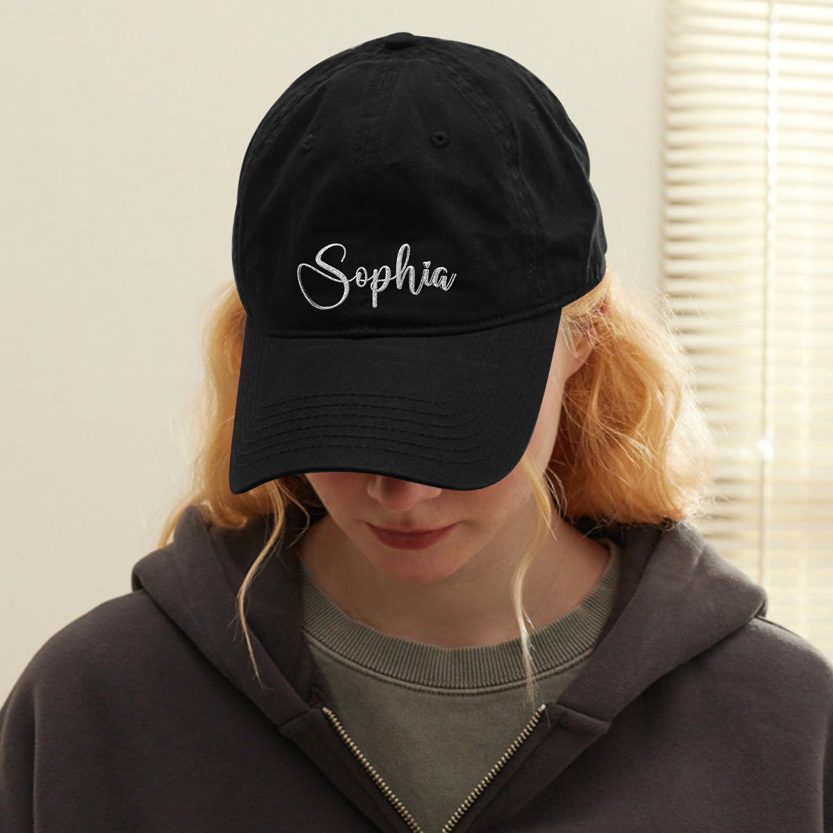 Personalisierte, bestickte klassische Kappe für die Tochter – individueller Name