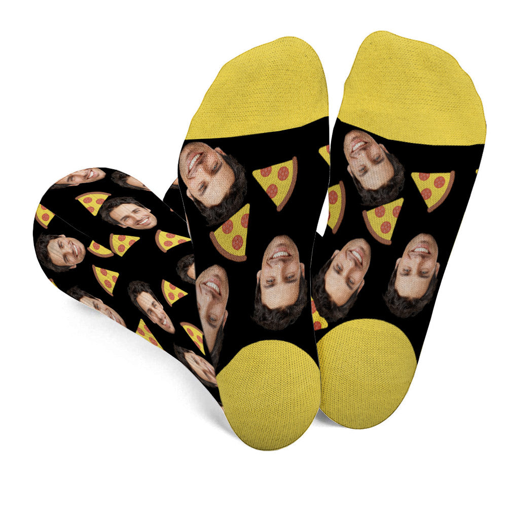 Lustiges Symbolmuster – Personalisierte Socken für Stiefväter