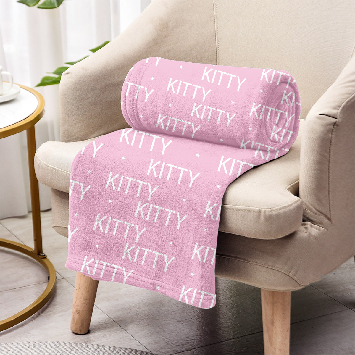 Couverture personnalisée pour chat avec motif nom de chat