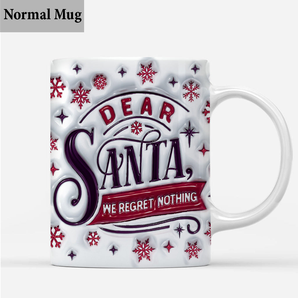 Dear Santa, We Regret Nothing - Personalized Cat Mug