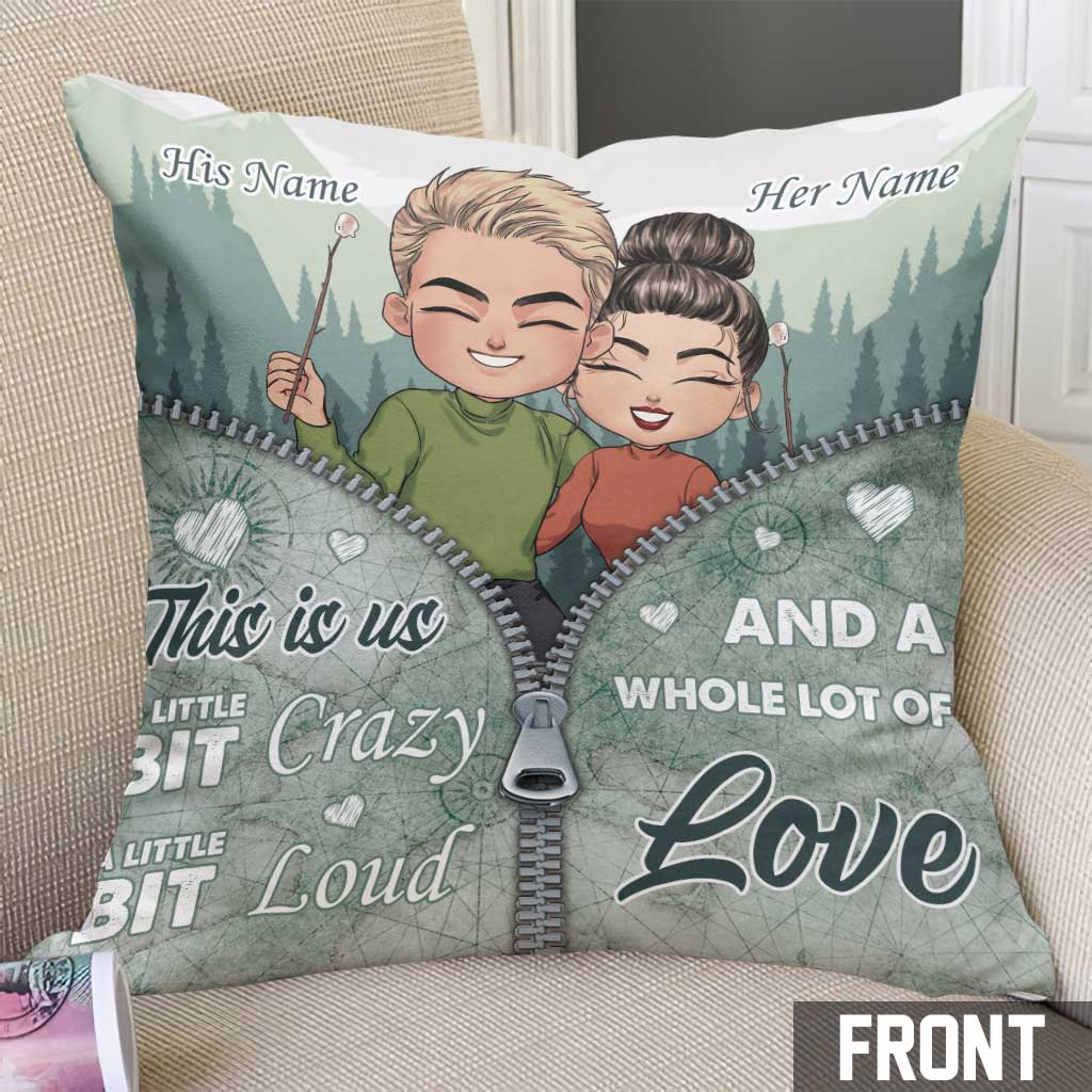 This Is Us Camping Couple - Personalized Camping Throw Pillow