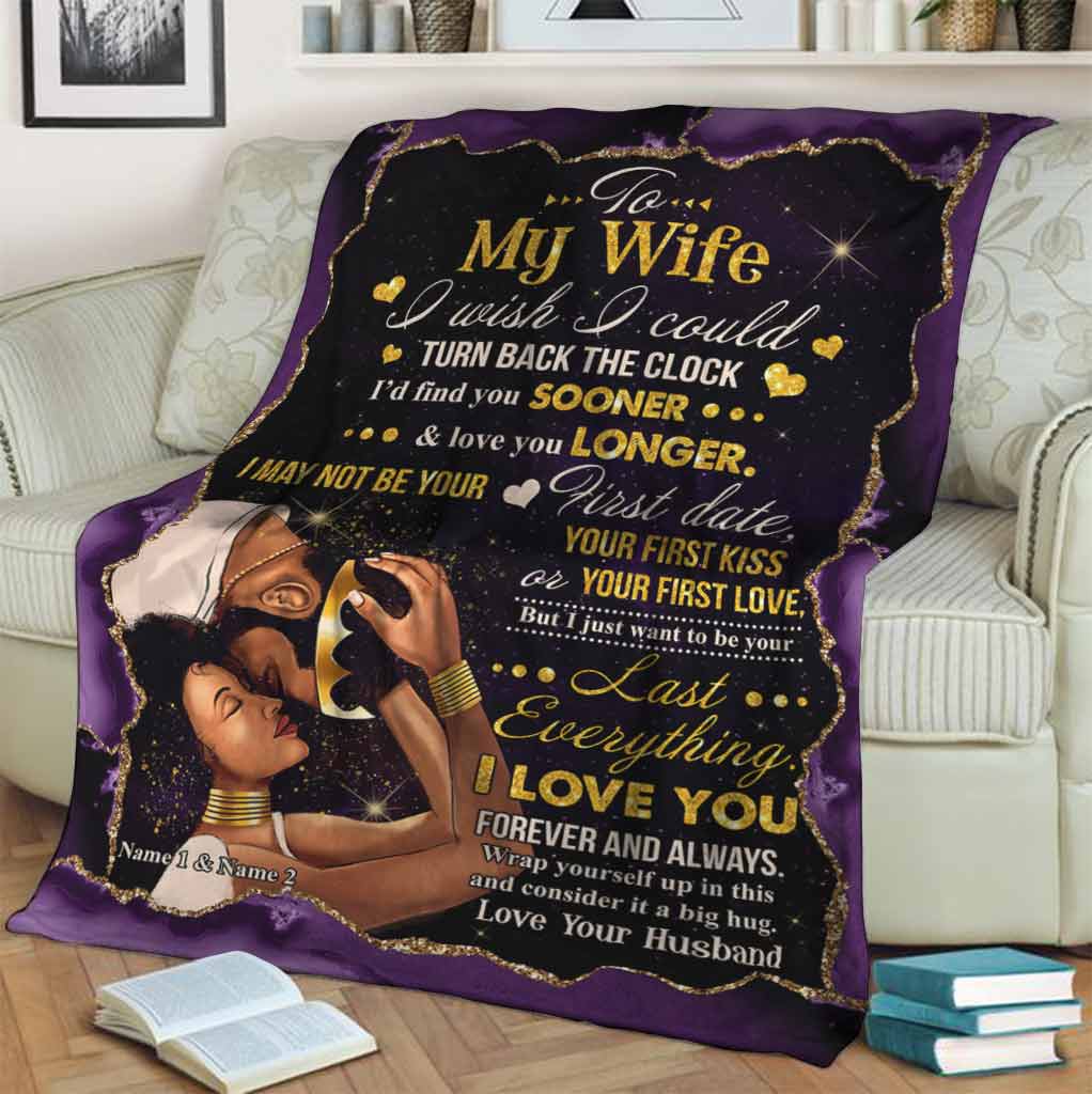 I Wish I Could Turn Back The Clock - Personalized African American Blanket