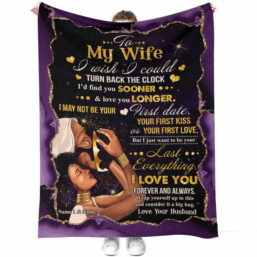 I Wish I Could Turn Back The Clock - Personalized African American Blanket