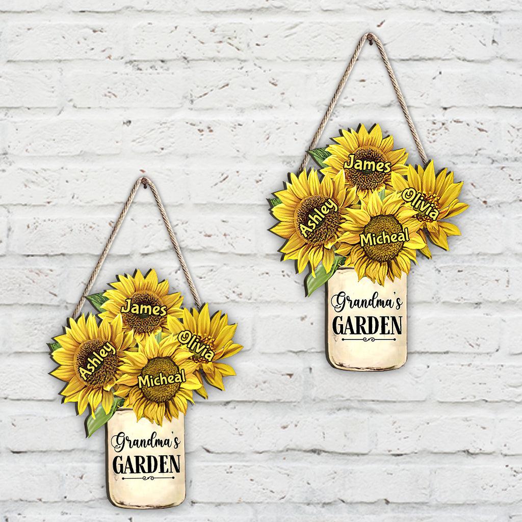 Grandma's Garden - Personalized Grandma Wood Sign