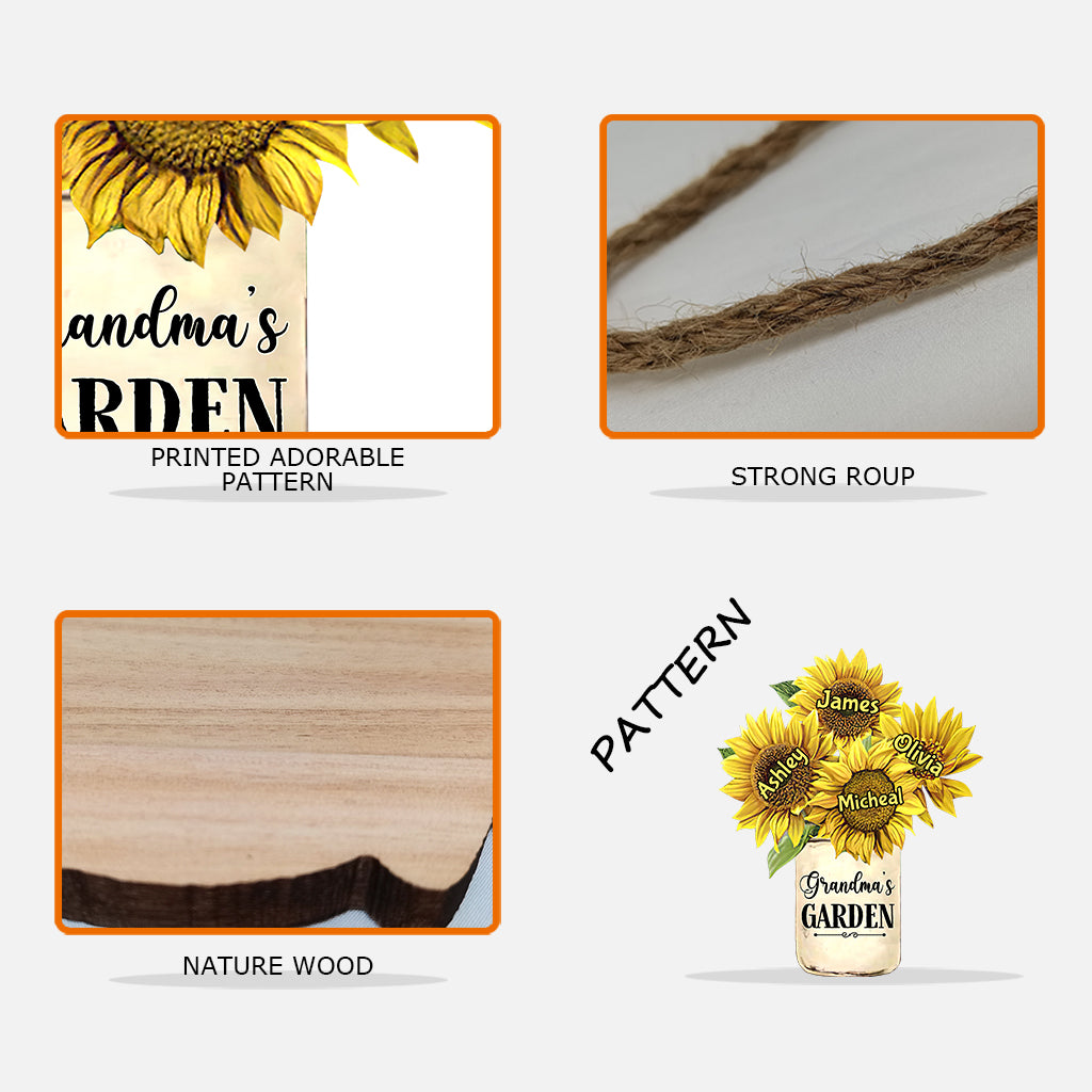 Grandma's Garden - Personalized Grandma Wood Sign