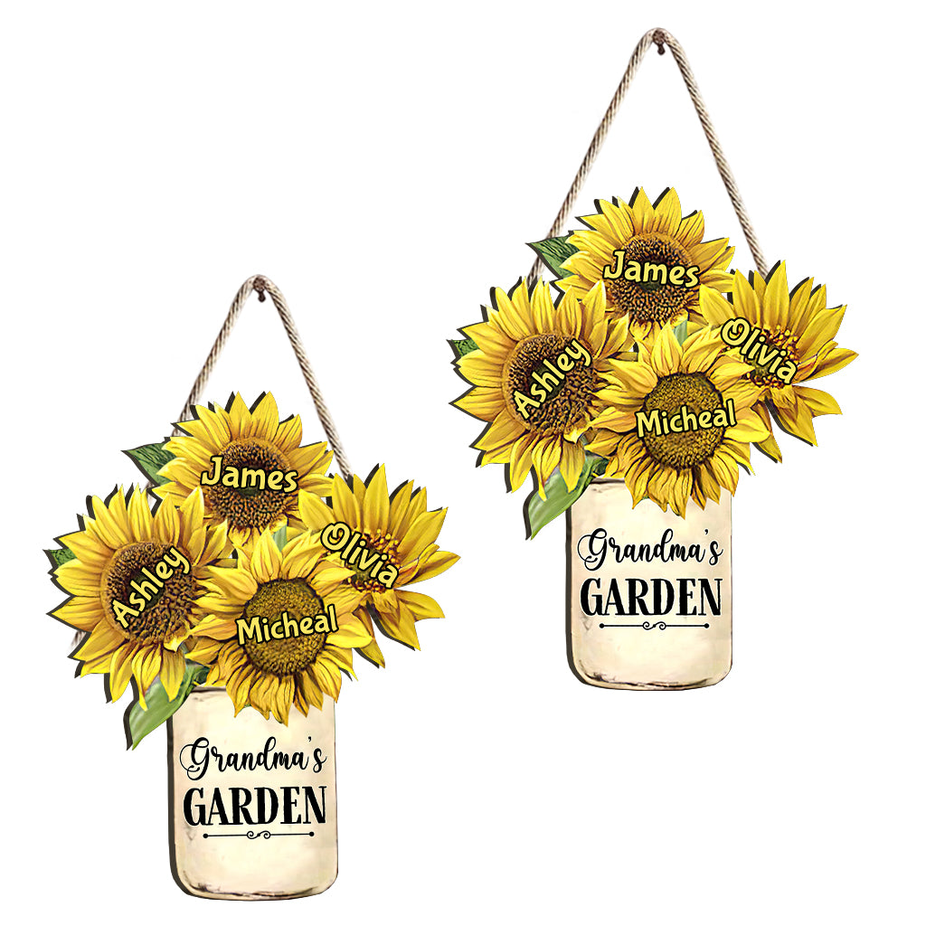 Grandma's Garden - Personalized Grandma Wood Sign