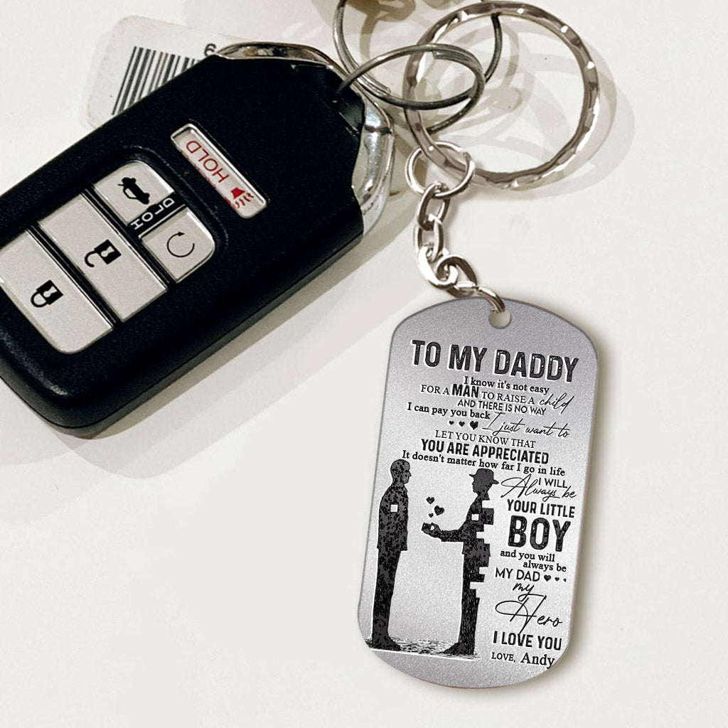 To My Dad - Personalized Father Stainless Steel Keychain