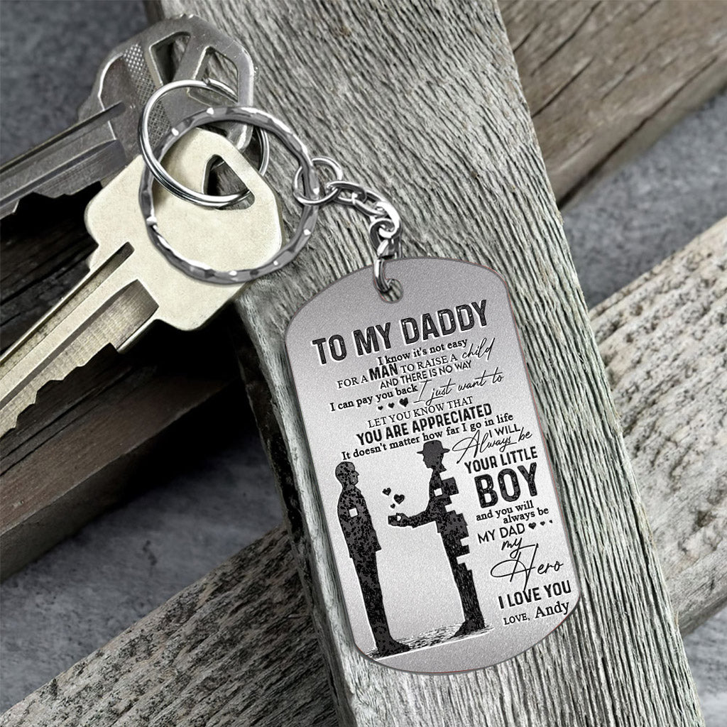 To My Dad - Personalized Father Stainless Steel Keychain