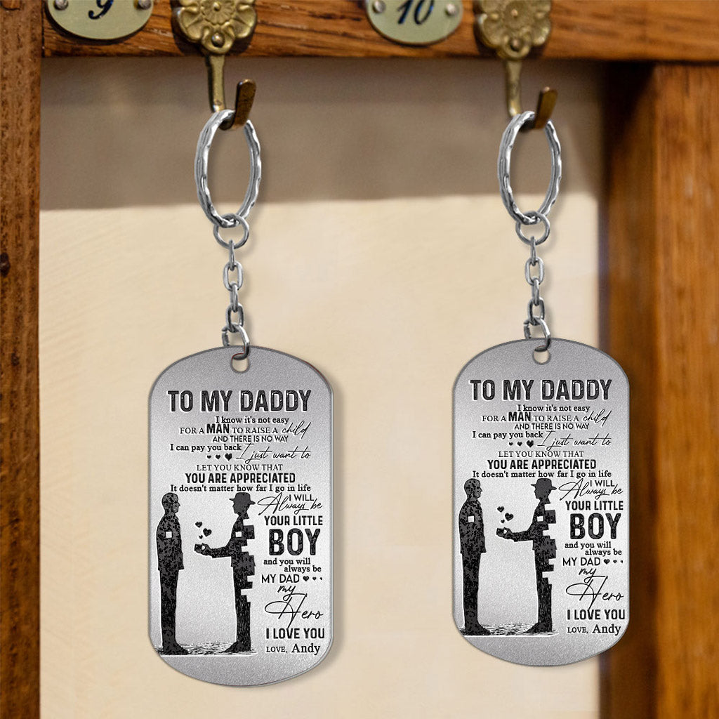 To My Dad - Personalized Father Stainless Steel Keychain