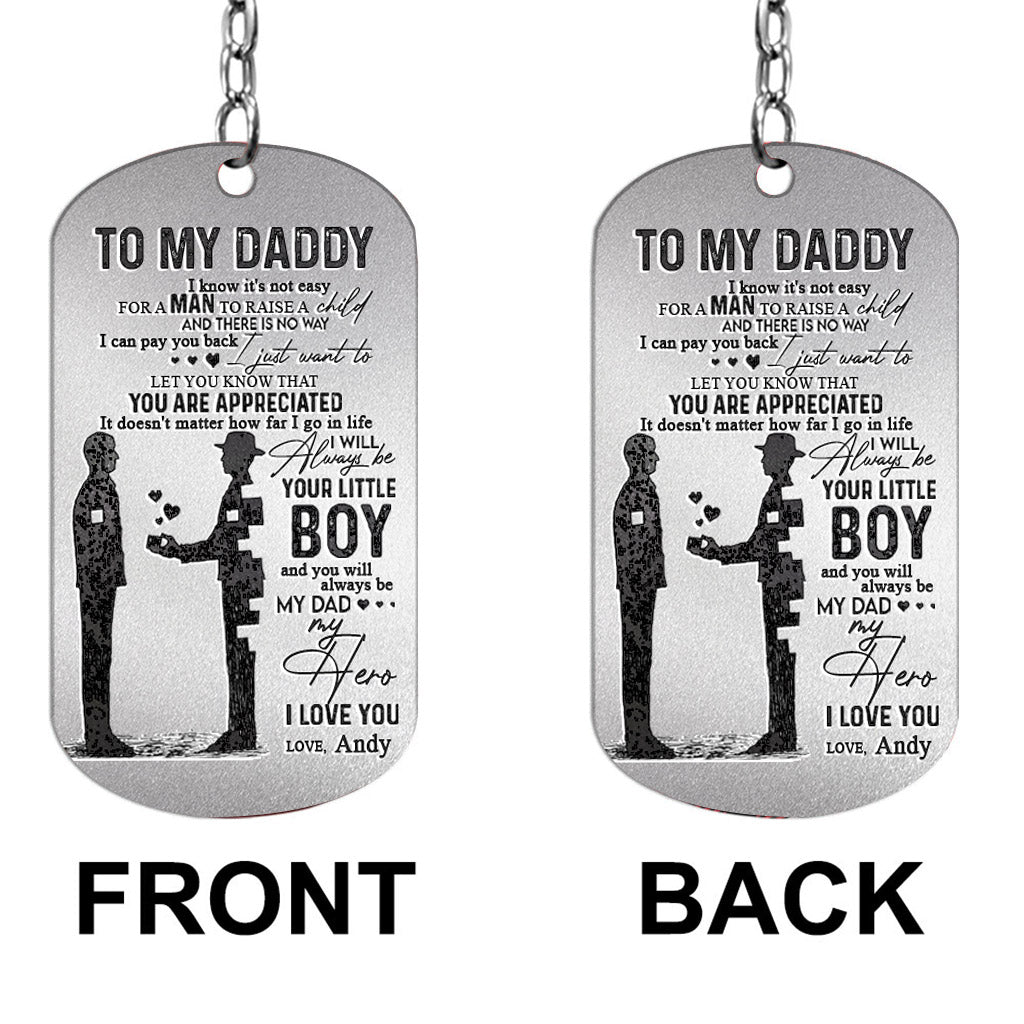 To My Dad - Personalized Father Stainless Steel Keychain