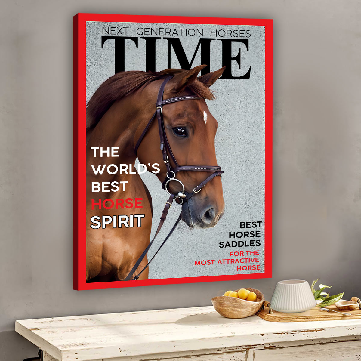 Magazine Covers - Personalized Horse Canvas And Poster