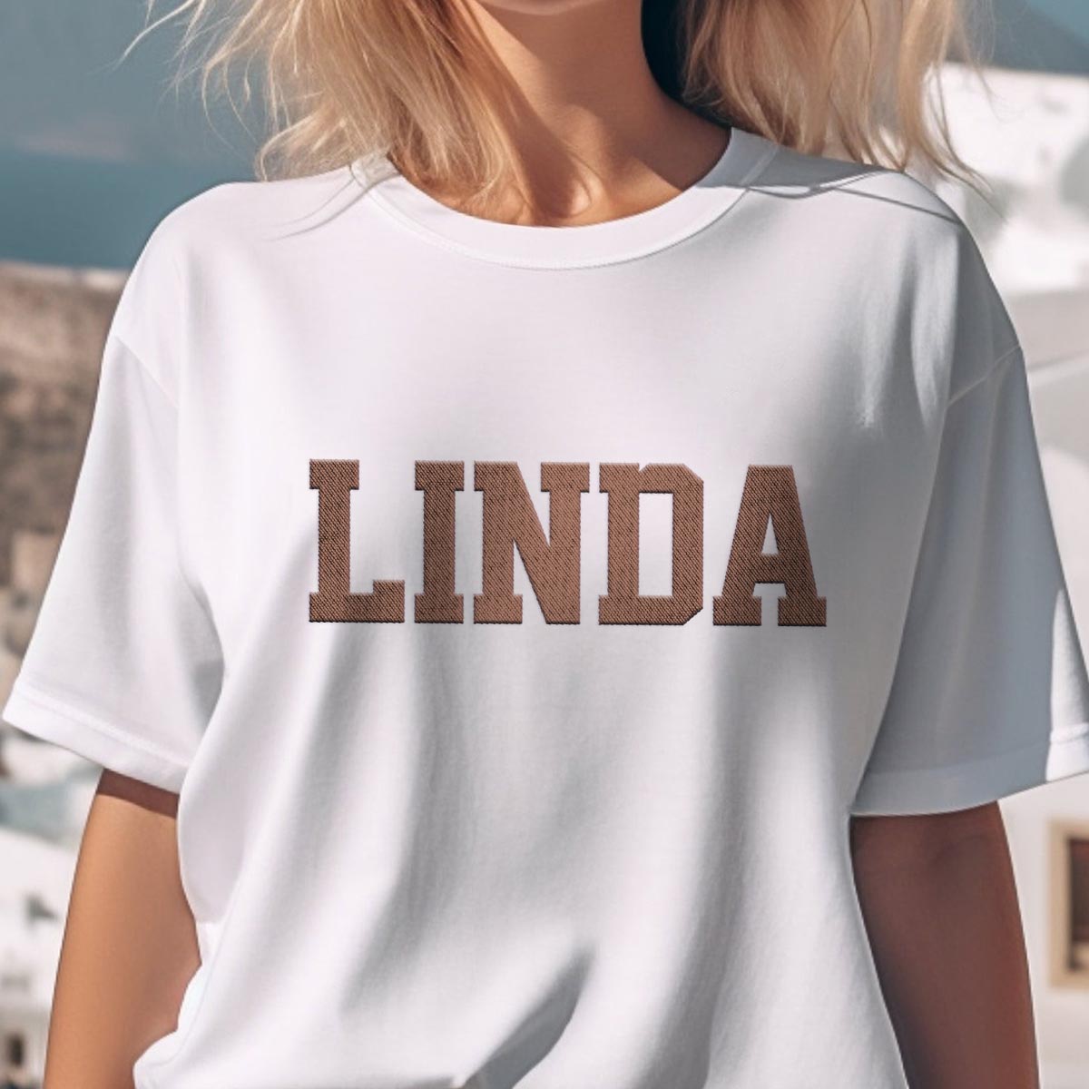Personalisiertes T-Shirt mit Namensstickerei für Tante