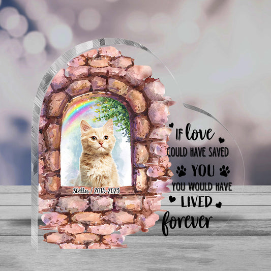 No Longer By My Side - Personalized Dog Custom Shaped Acrylic Plaque