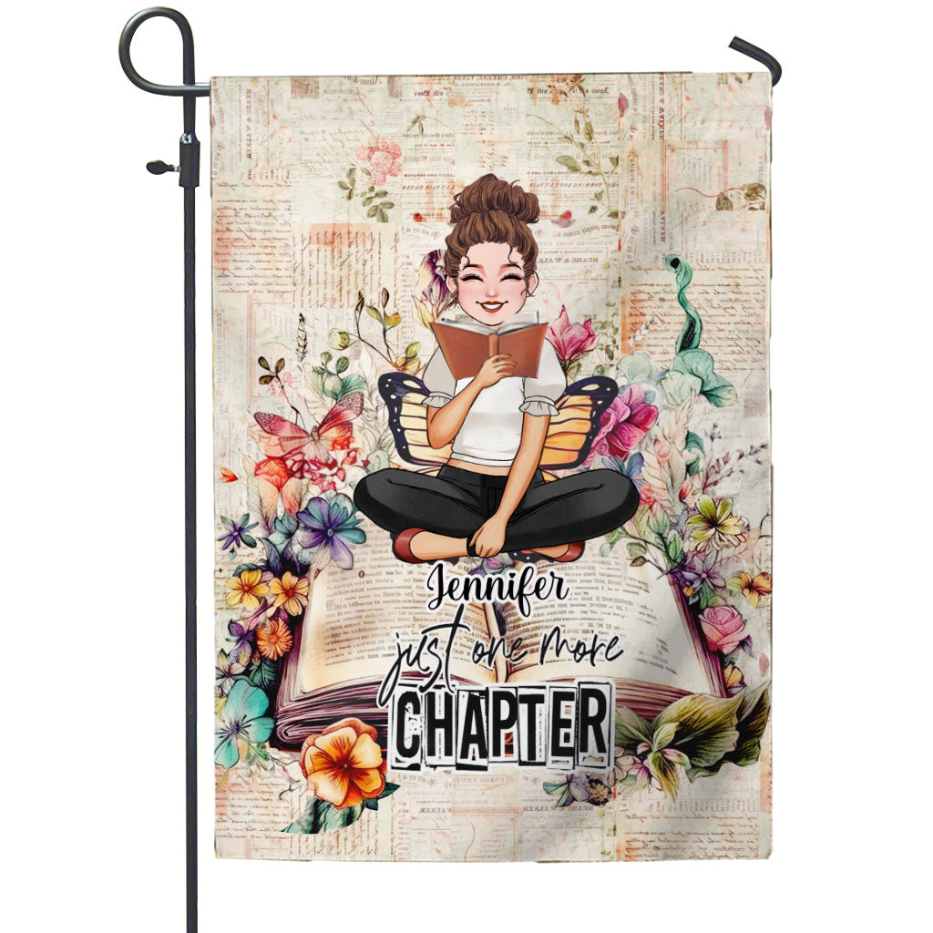 Just One More Chapter - Personalized Book Garden Flag