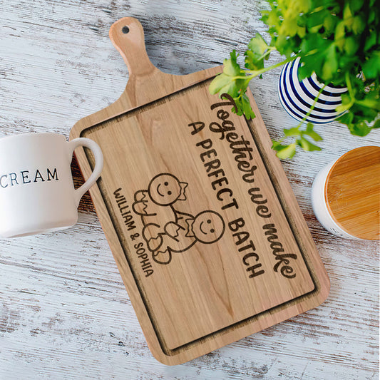 Couple Together We Make A Perfect Batch - Personalized Couple Cutting Board