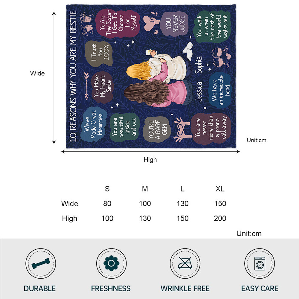 You Are My Bestie - Personalized Bestie Blanket