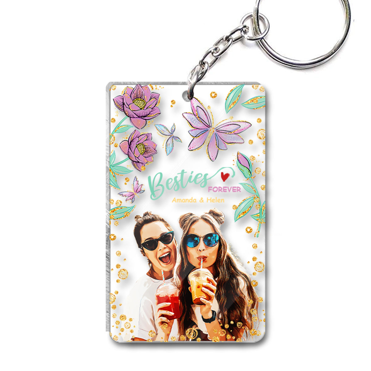 Besties Forever - Personalized Bestie Keychain