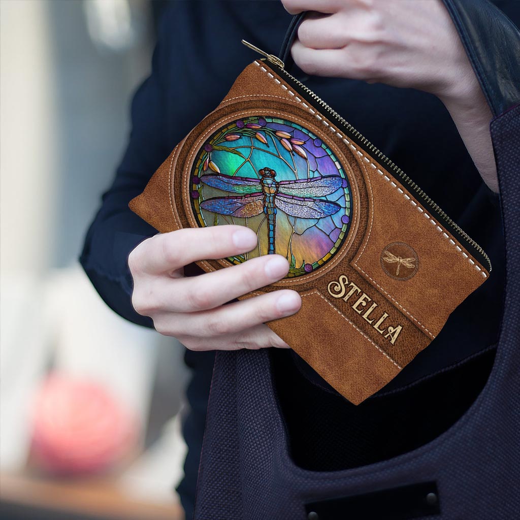 Pochette libellule personnalisée en vitrail