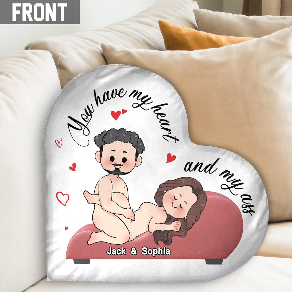Thank For All The Orgasms - Personalized Couple Shaped pillow