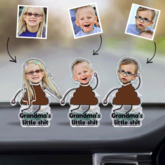 Grandma Little Sh*t - Gift for grandma - Personalized Custom Shaking Head
